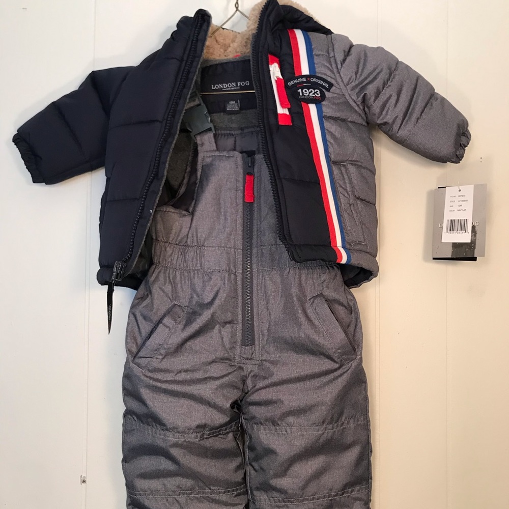 London fog coat and overalls